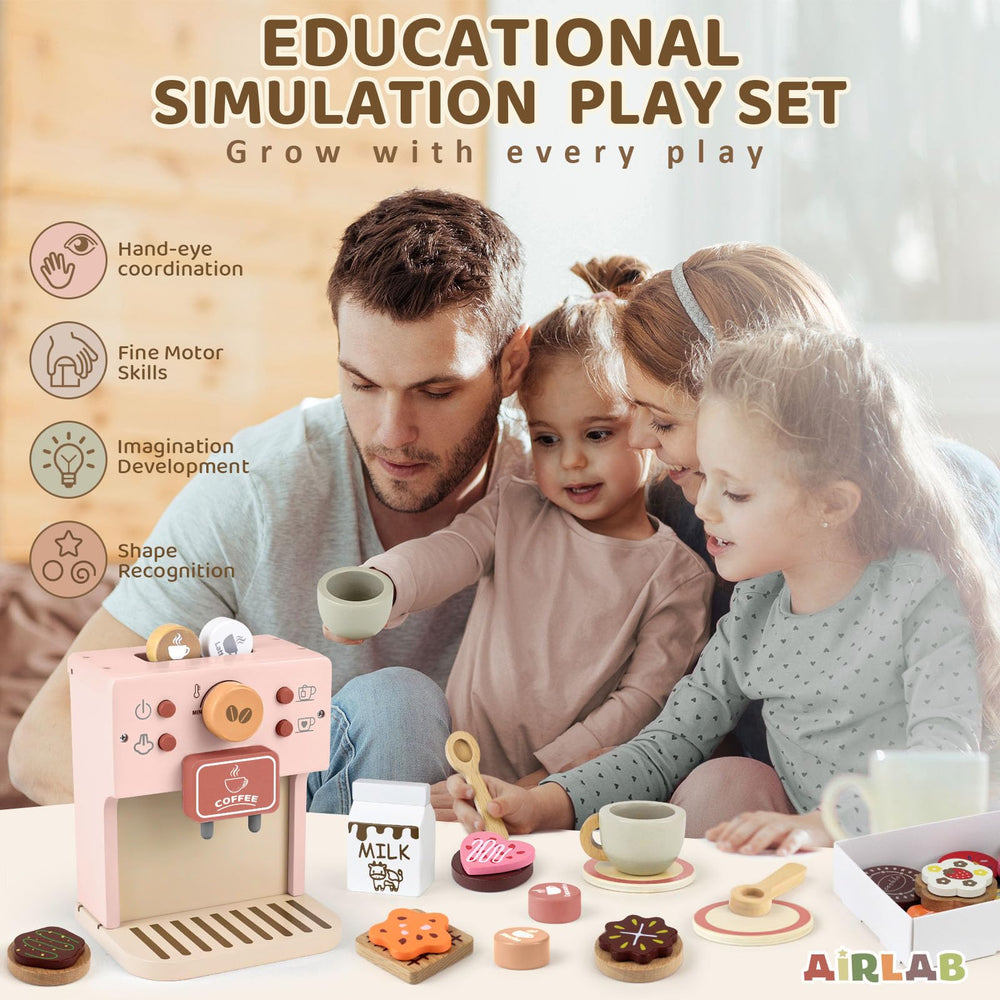 Airlab Kids coffee beans add realistic color and texture cues for sensory play.