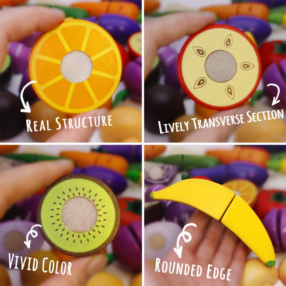 Airlab wooden pear fruit toy for creative play and dexterity practice