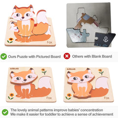 Airlab wooden owl-shape puzzle encourages visual perception in young kids.