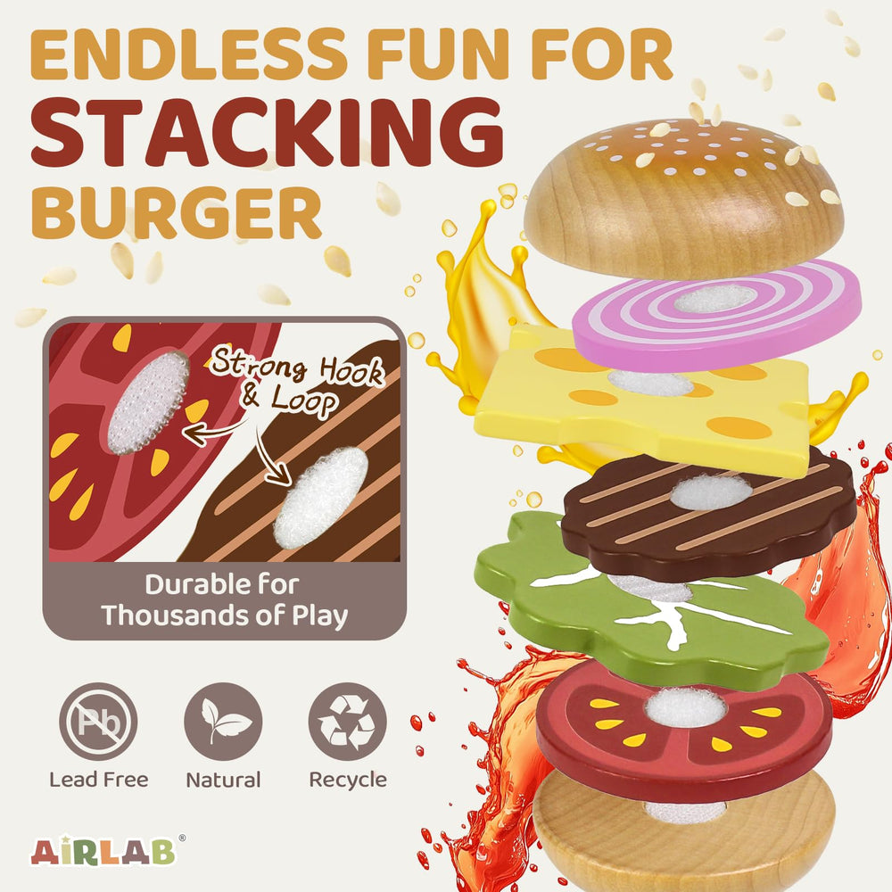 Airlab sauce nuggets and ice cream items for colorful pretend meals
