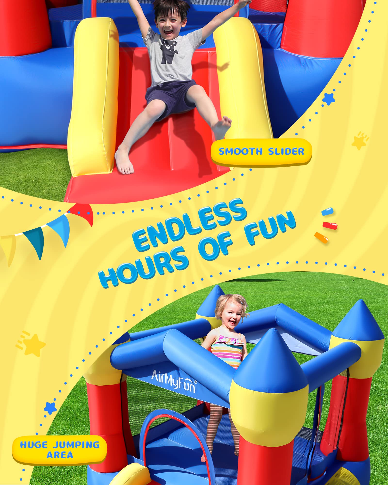AirMyFun Bounce House Safety Net provides visibility and protection