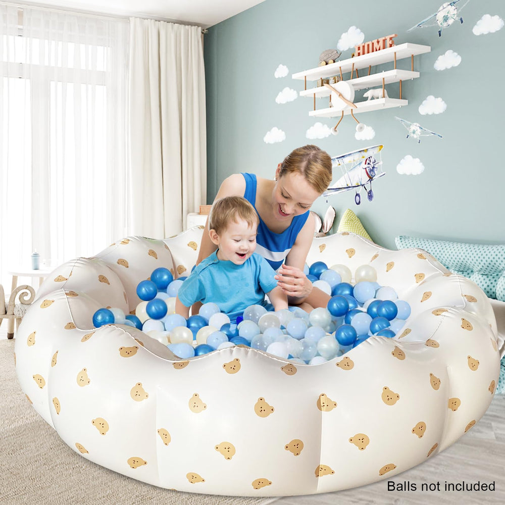 AirSwim bear head pool quick to inflate in minutes for spontaneous play