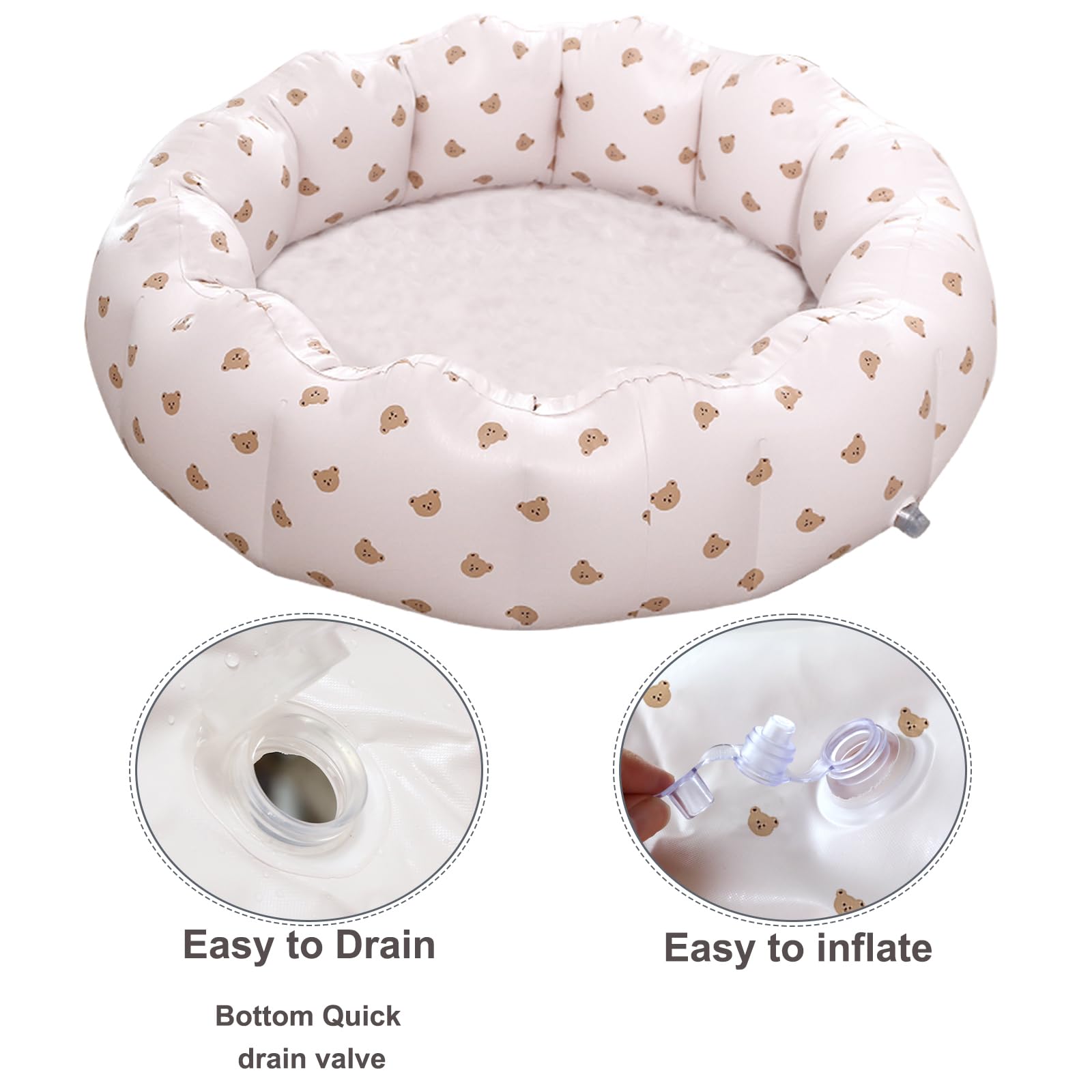 AirSwim bear head pool portable and easy to store after use