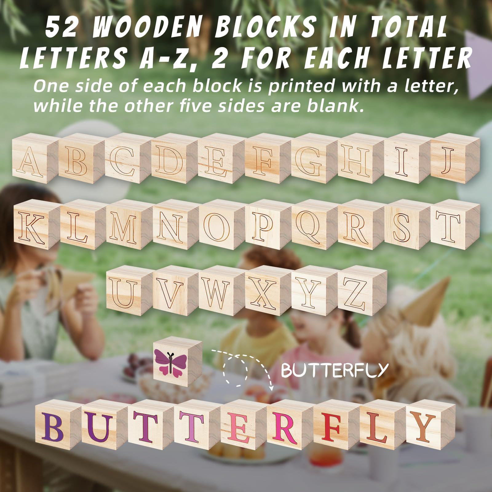 Aisharery markers and blocks set with 24 colors for vibrant alphabet designs