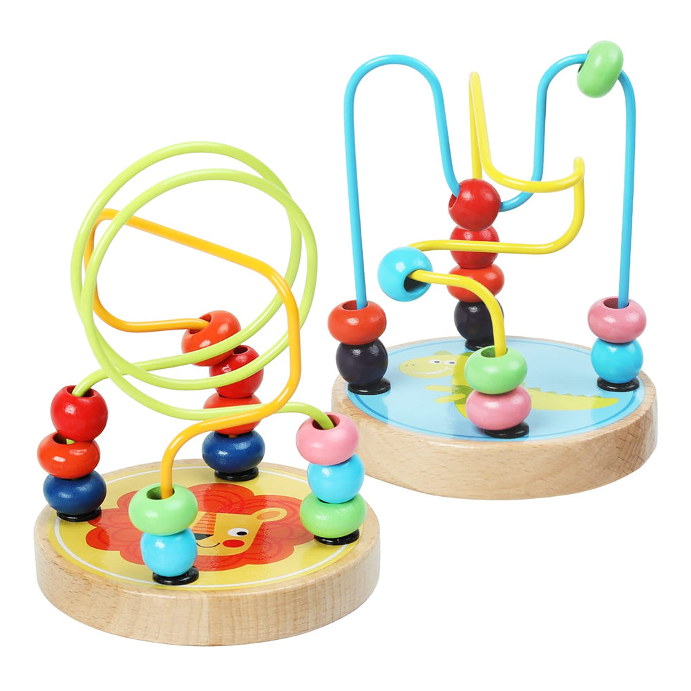 AISHUN Bead Maze Toddlers Wooden engages hand-eye coordination and color recognition.