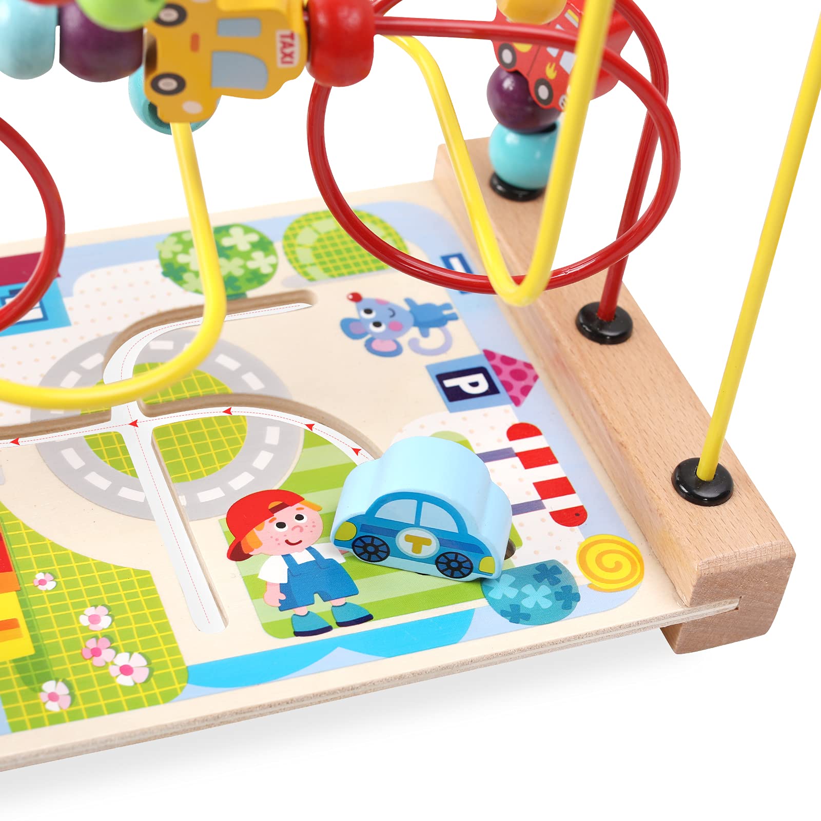 Compact-size maze demonstrates portability for travel and school days.