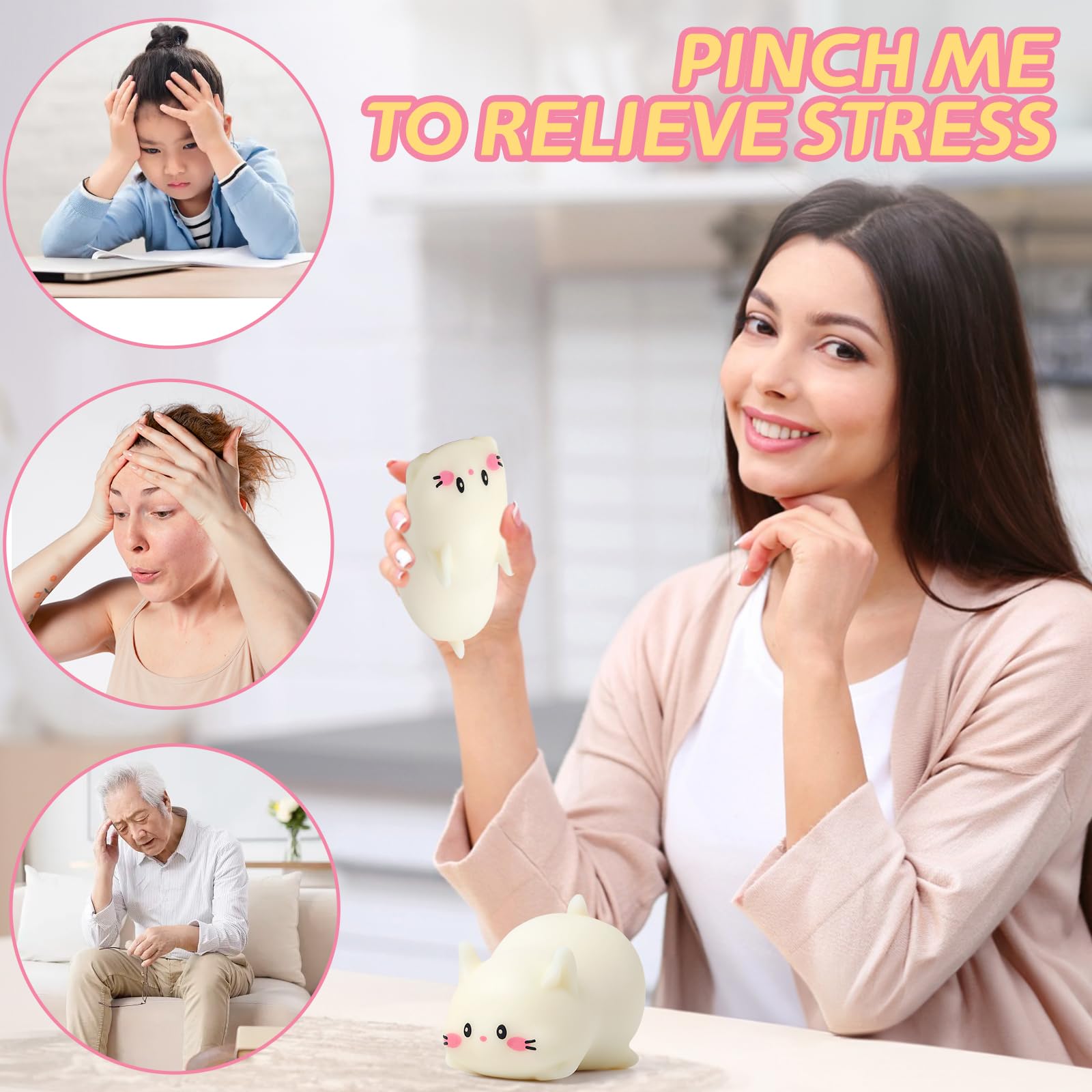 AiSiXin cat squishy for flexible play to ease tension.