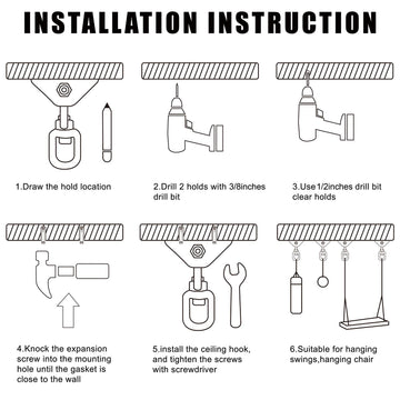 Aisto rugged swing hanger mounted on a porch or outdoor frame for reliable support.