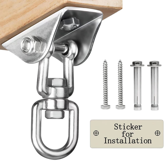 Aisto heavy-duty swing hanger with 360-degree swivel for smooth movement.