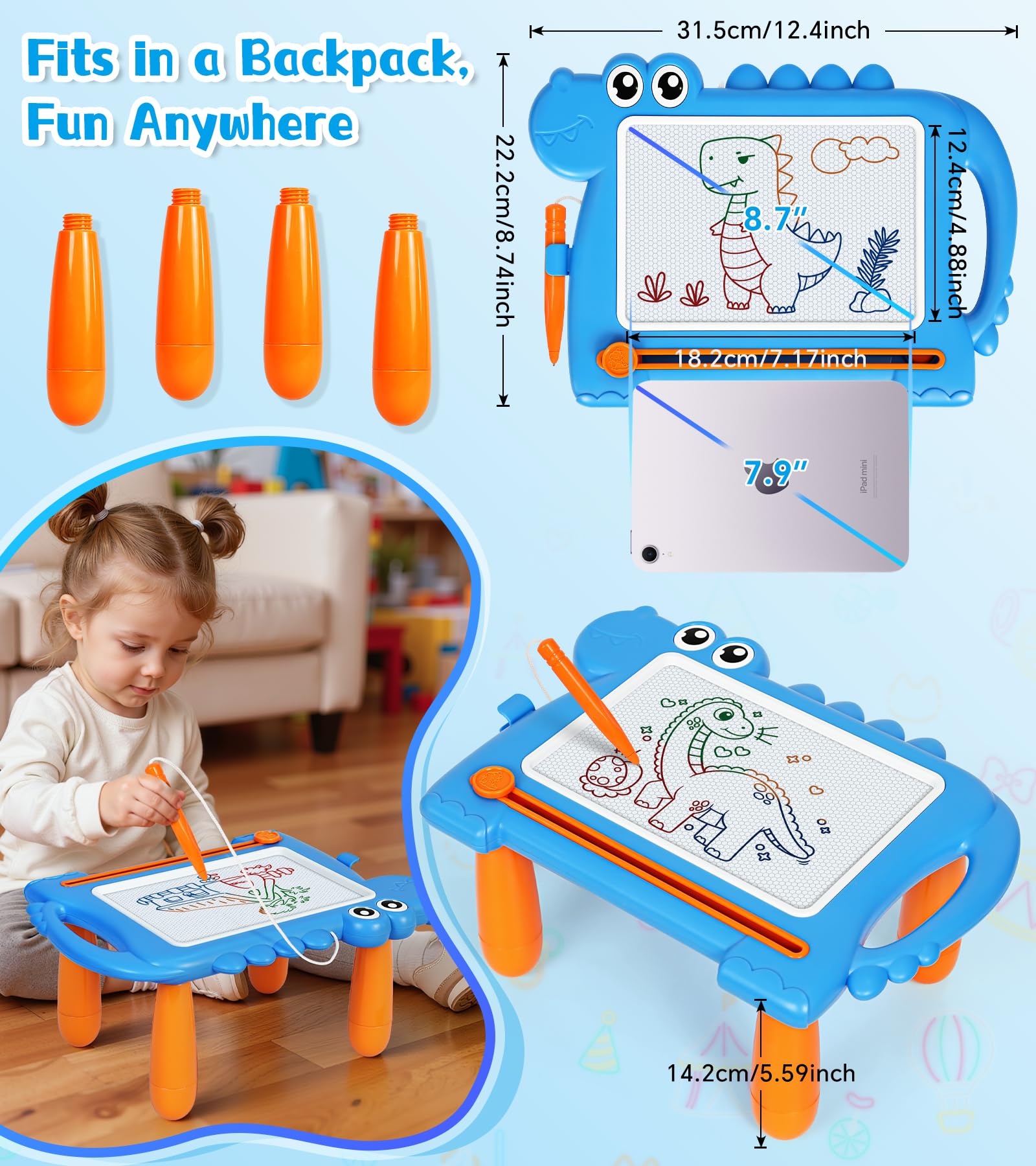 AiTuiTui color zones blue yellow purple green for early learning