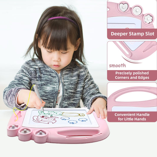 AiTuiTui doodle board with four color zones sparks color curiosity