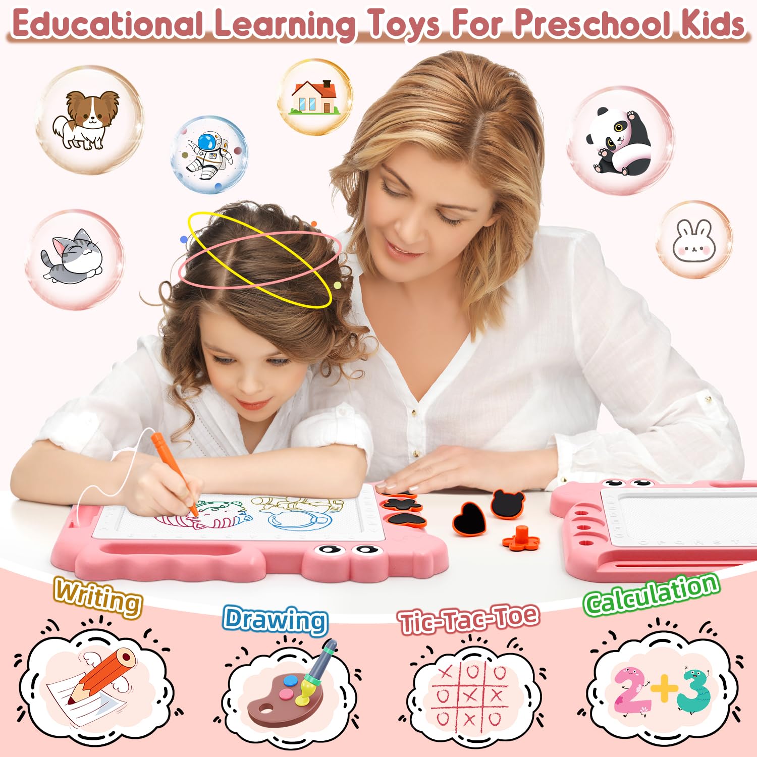 AiTuiTui board with color zones supports color recognition and fine motor skills.