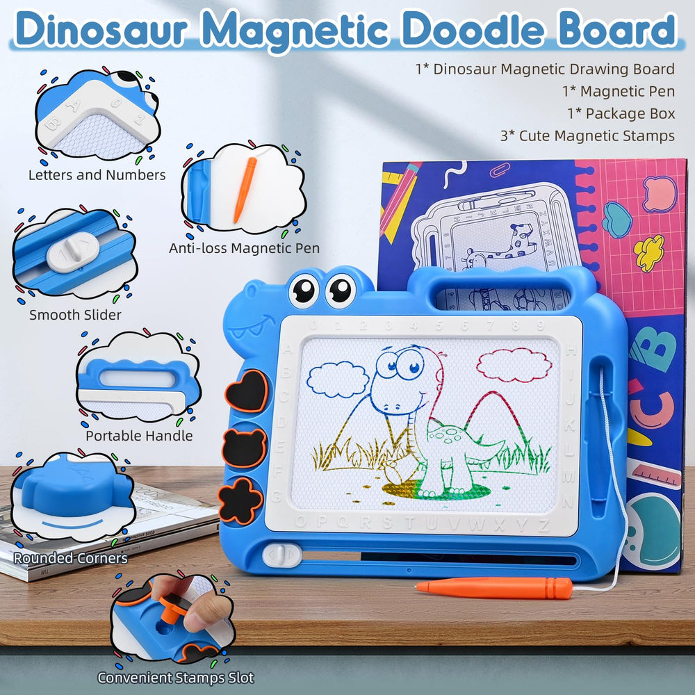 AiTuiTui magnetic drawing board anti-loss pen; mess-free drawing for little artists.
