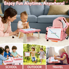 AiTuiTui magnetic drawing board with dinosaur look encourages imaginative doodling and color exploration