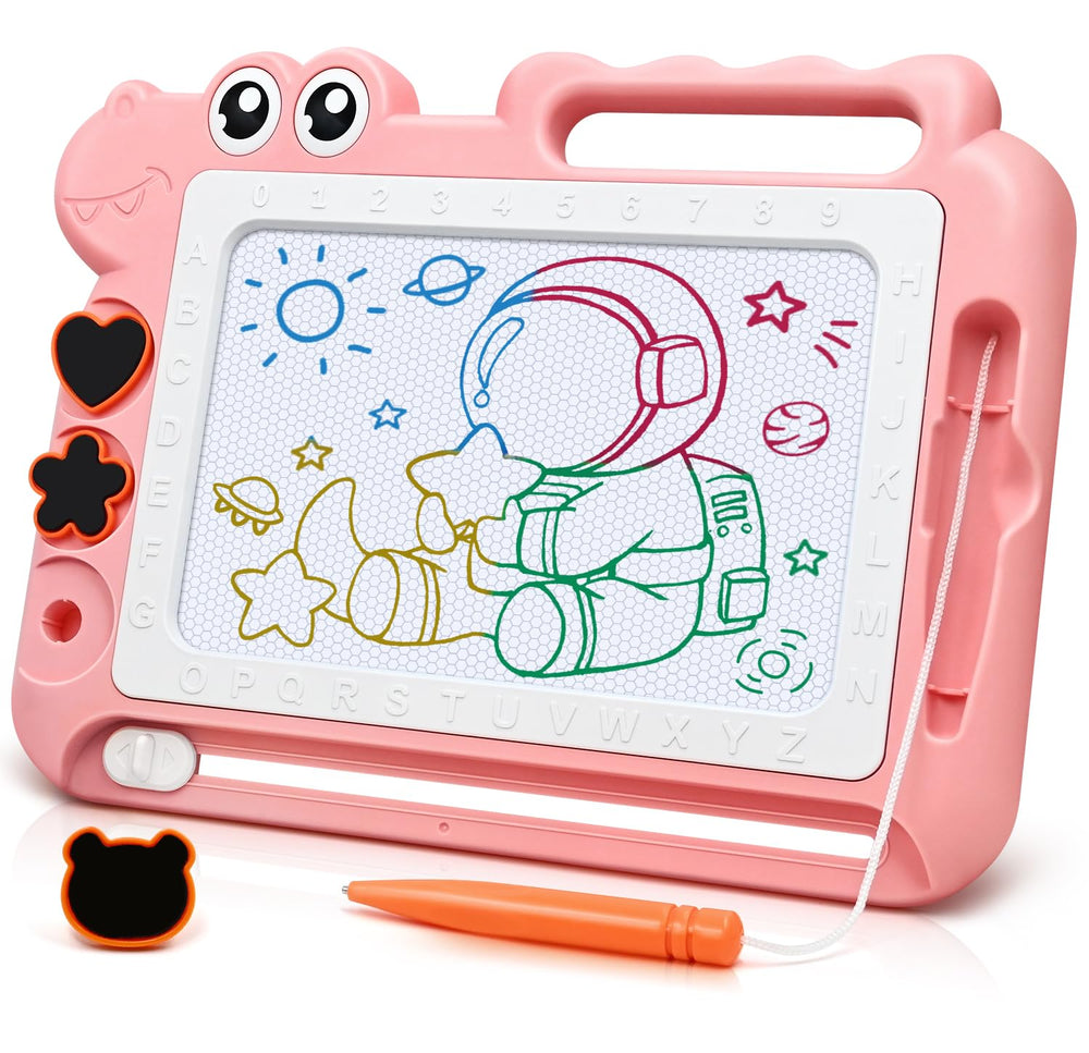 AiTuiTui magnetic drawing board overview promotes screen-free creativity for toddlers.
