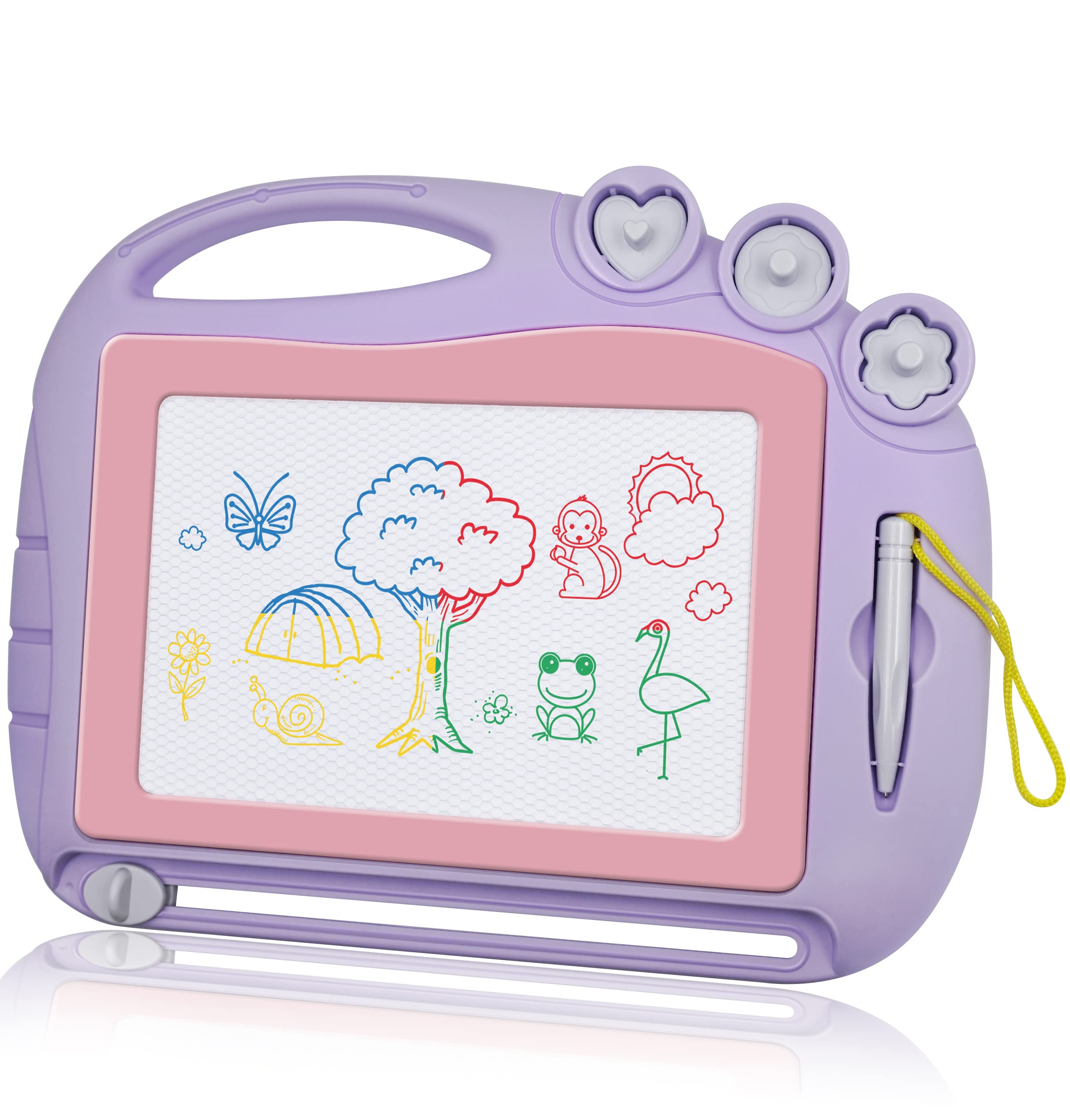 AiTuiTui magnetic drawing board for toddlers with doodle area for mess-free creativity
