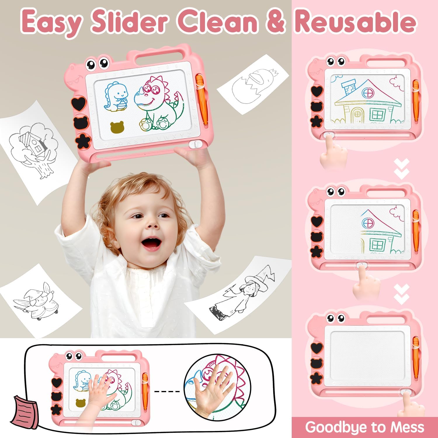 AiTuiTui travel-friendly drawing board with handle for on-the-go fun