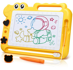 AiTuiTui magnetic drawing board with doodle area for mess-free creativity.