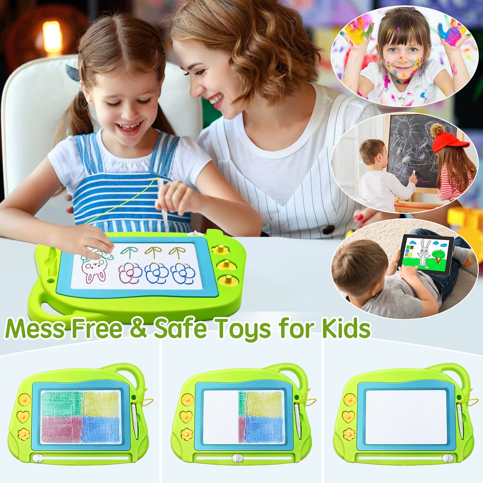 AiTuiTui mini travel doodle board stampers set inspires imaginative sketches.