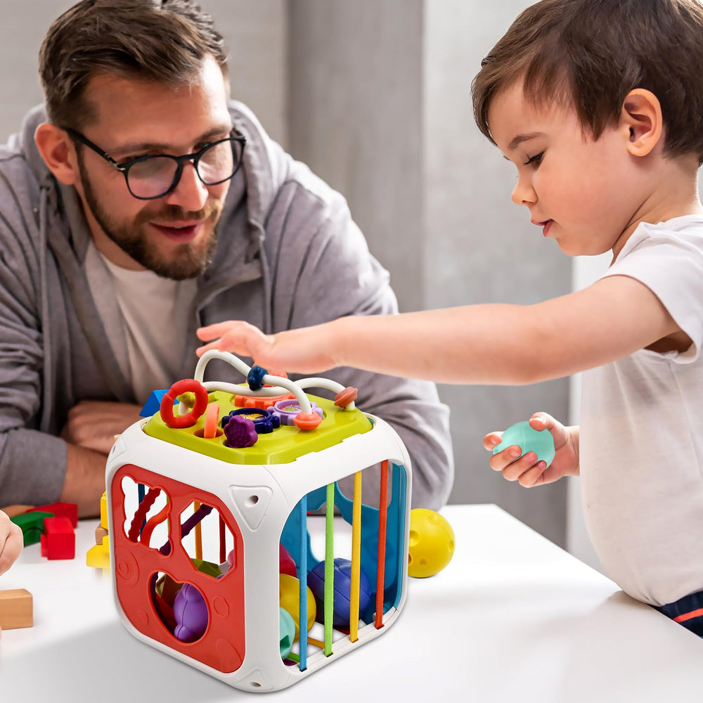 AiTuiTui cube shape sorter showcasing shape and color learning during play.