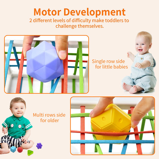 AiTuiTui shape sorter cube supports fine motor skills and early color recognition.