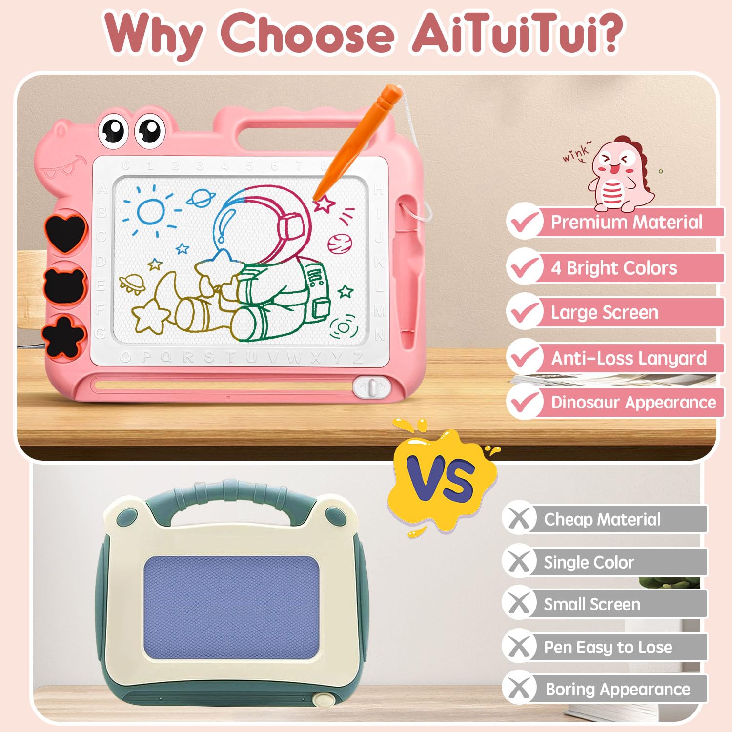 AiTuiTui travel handle design makes on-the-go doodling simple.