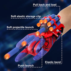 Adjustable belts and glove fit comfortably during active AIUAZA play
