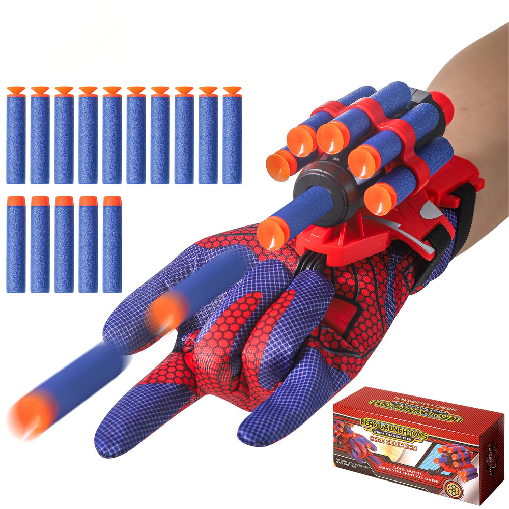 AIUAZA shooting toy glove and wrist launcher for imaginative indoor play