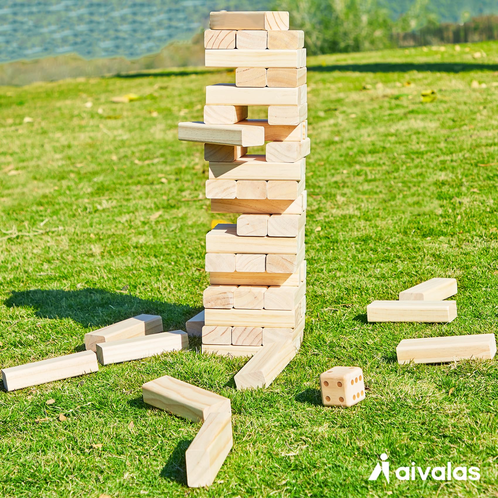 Aivalas blocks endure outdoor use for durable family fun.