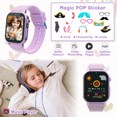 AIWIEP Kids Smart Watch battery life highlighting seven-day use per charge