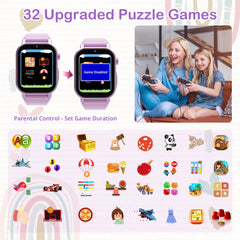 AIWIEP Kids Smart Watch camera selfie capturing memories with fun stickers