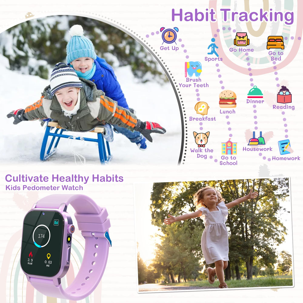 AIWIEP Kids Smart Watch torch light feature for nighttime activities