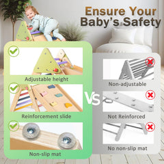 aiwo 7-in-1 Pikler triangle configurations encourage imaginative play and exploration