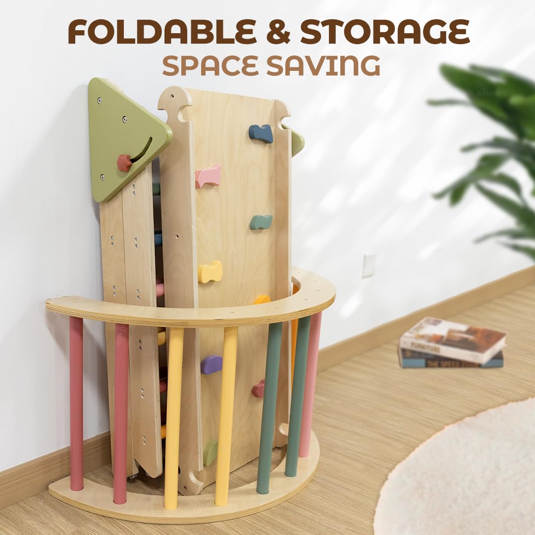 aiwo Pikler triangle foldable design saves space in small rooms