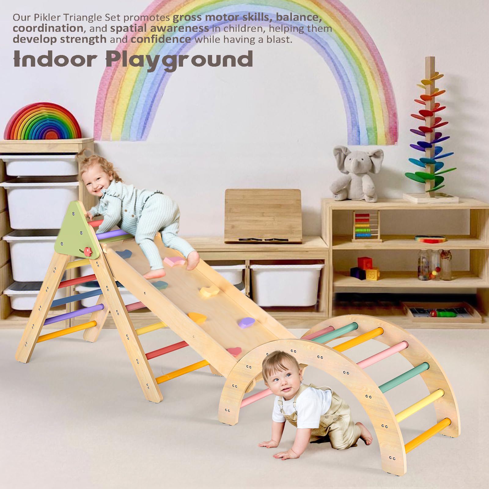 aiwo Pikler triangle gift set suitable for toddlers' birthdays