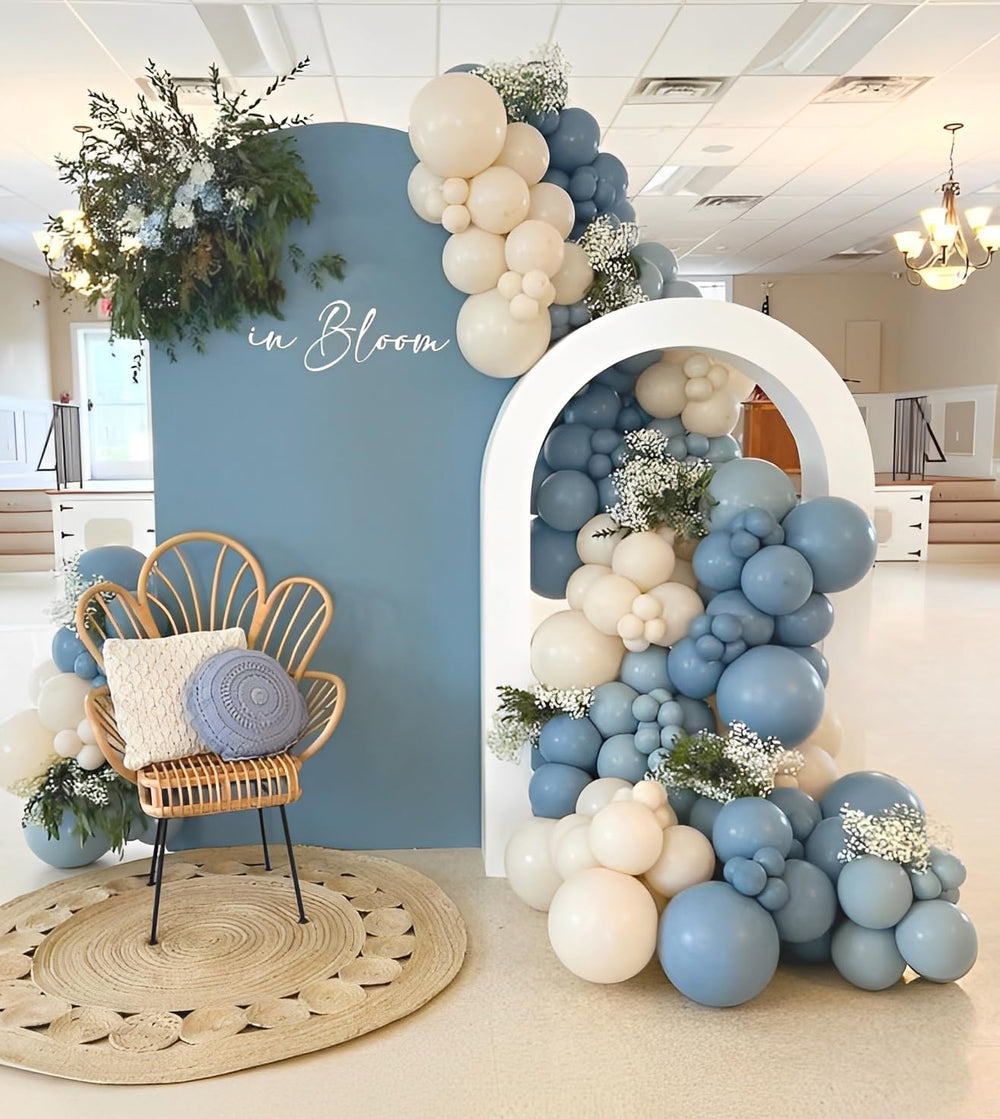 AIWolf haze blue balloon 12in complements pastel themes and cozy venues