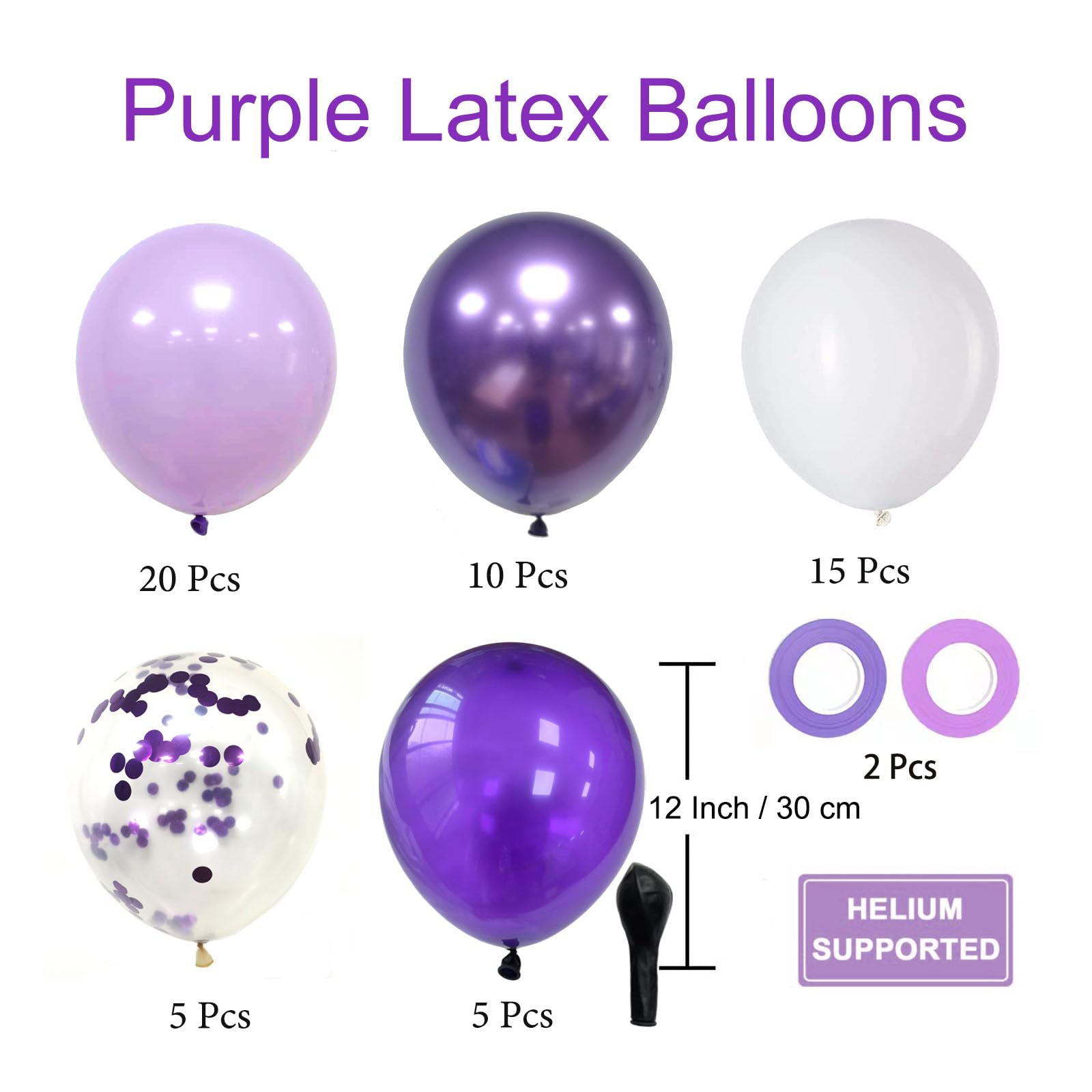 Aiwolf lavender lilac balloons provide soft elegance for celebrations.