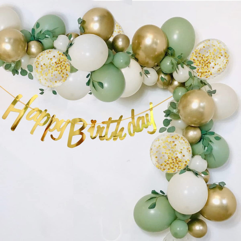 Aiwolf metallic gold balloon close-up with reflective shine for festive glow.
