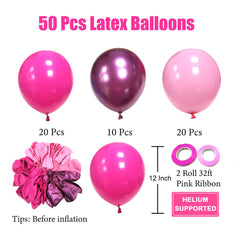 Aiwolf metallic pink balloons add glam to bridal showers and parties