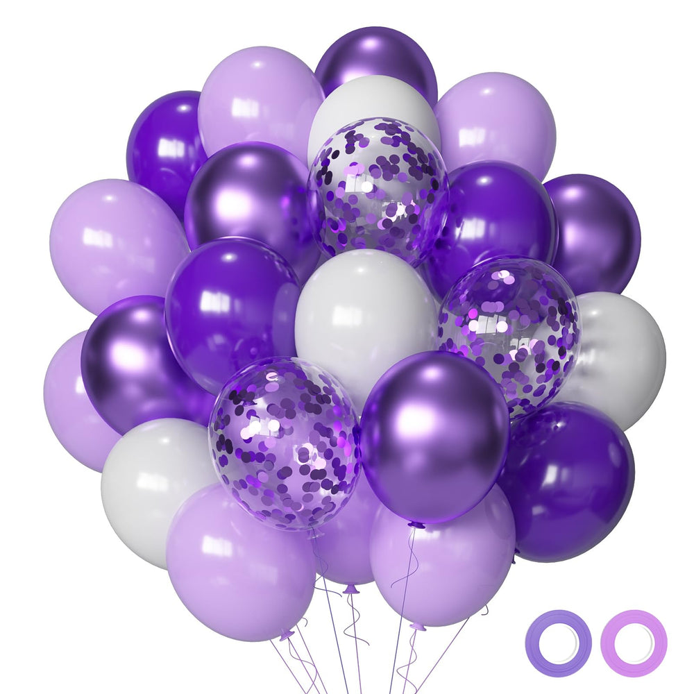 Aiwolf metallic purple balloons add a rich glossy accent for celebrations.