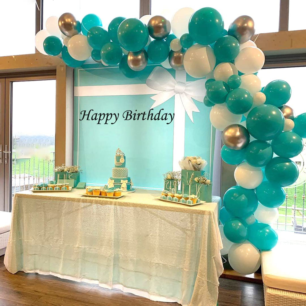 Aiwolf teal blue ribbon enhances cohesive styling across decor and tables
