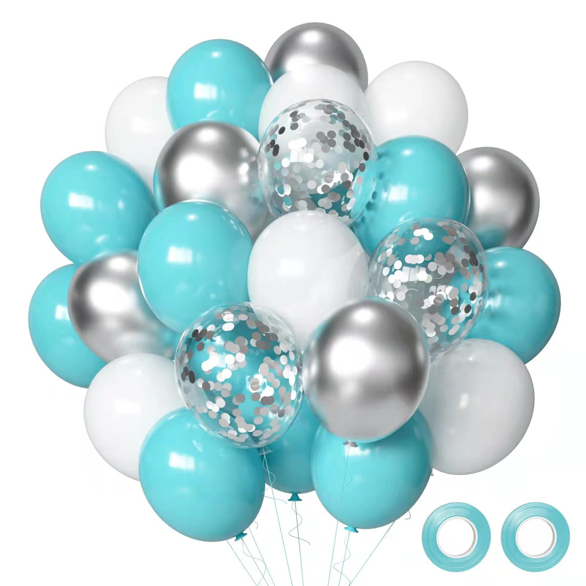 Aiwolf teal turquoise balloons set for vibrant wedding and shower decor