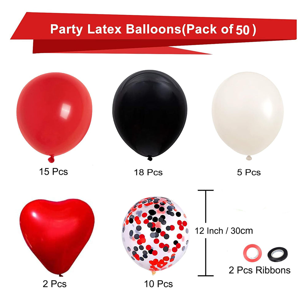 Aiwolf Valentines Day balloons offering dramatic contrast for romantic decor.