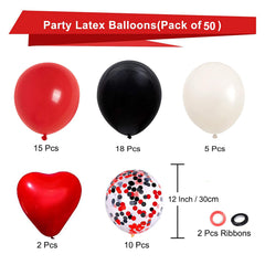 Aiwolf Valentines Day balloons offering dramatic contrast for romantic decor.