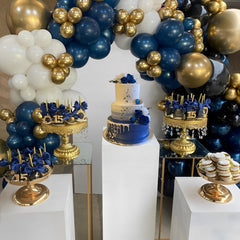 Aiwolf navy blue balloon arrangement for wedding or graduation venues
