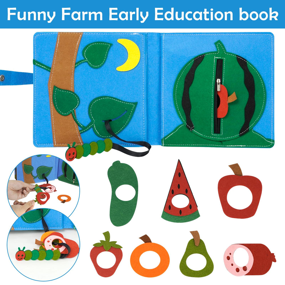 AIXMEET Busy Book animal finger toys invite role-play and hand-eye coordination