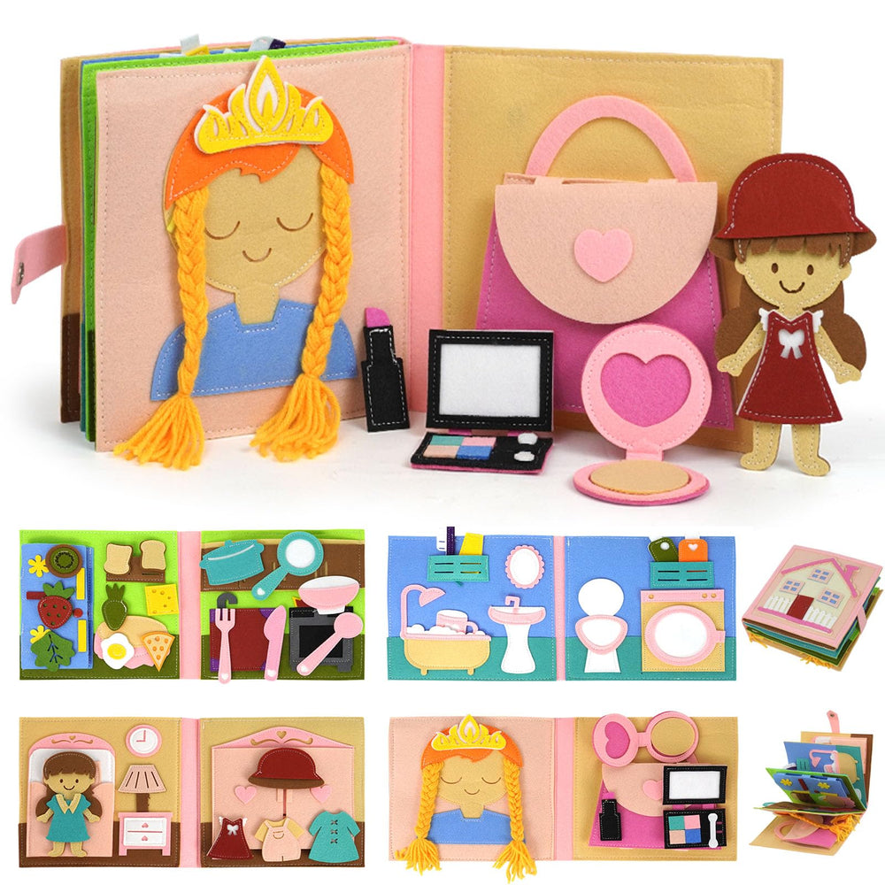 AIXMEET Toddler Busy Board front cover, durable felt ready for portable learning.