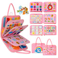 AIXMEET Toddler Busy Board unicorn design promotes imaginative play on the go.