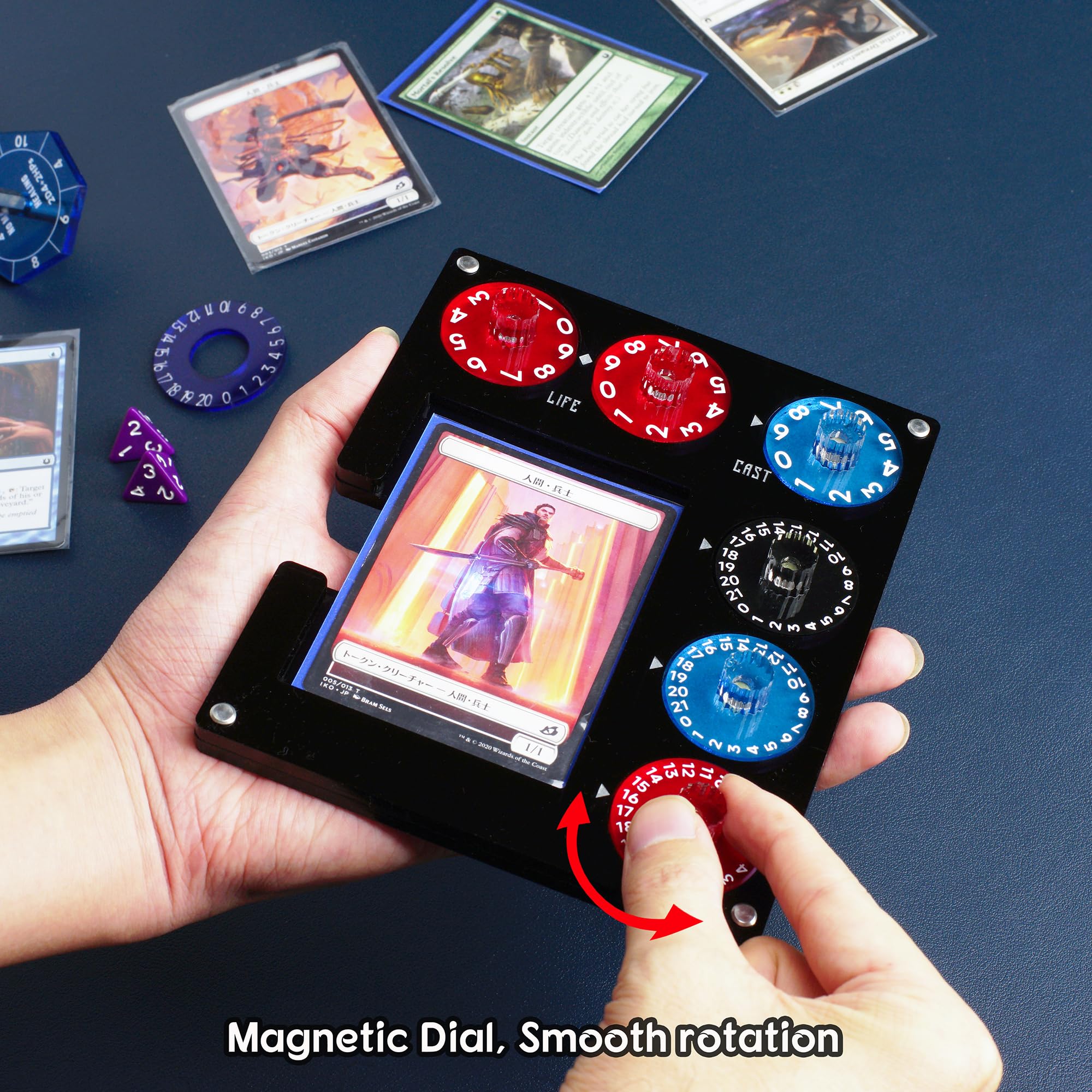 Aizesuro color coded dials simplify tracking life cast and damage