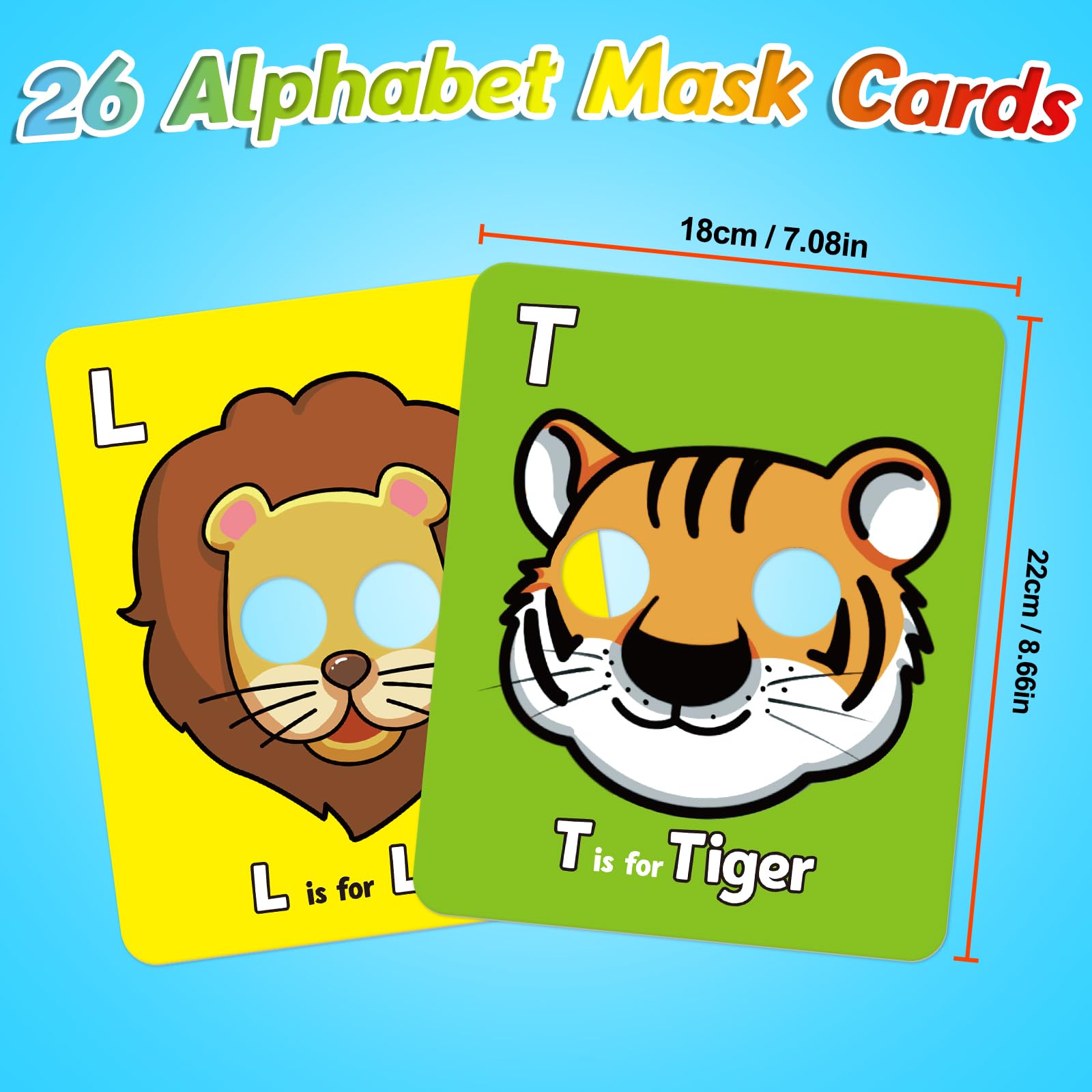Aizweb alphabet animal mask dog is a portable learning tool